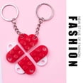 thumbnail image 2 of "Heart Keyring Keychain Made Bricks Perfect Valentine's Day Gift Best", 2 of 5