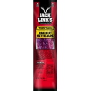 Jack Link’s Beef Steaks, Teriyaki, Made with 100% Beef, 11g of Protein per Beef Steak, 1 oz