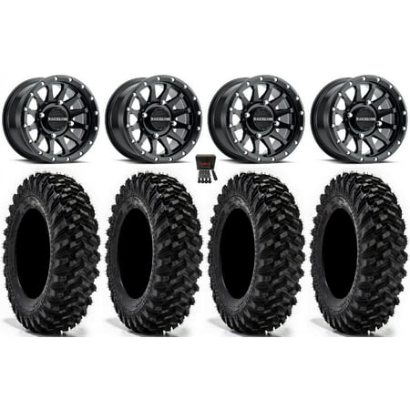 Raceline Trophy 14 Wheels Black 32 Warrior XT Tires Polaris RZR XP 1000 / PRO XP / Ranger XP 900/1000