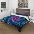 thumbnail image 1 of Designart 'Purple And Blue Fractal Flower' Modern Duvet Cover Set, 1 of 5