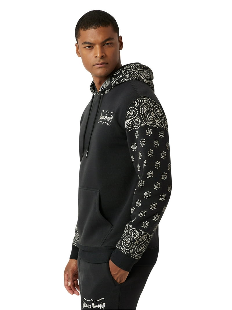 Dogg Supply by Snoop Dogg Men's & Big Men's Paisley Fleece Hoodie