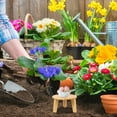 thumbnail image 5 of Wooden Plant Stool Display Stand Round Flower Pot Holder Decorative Plant Stand Small Wood Plant Riser Planter Supports For Indoor Home Decor, 5 of 6