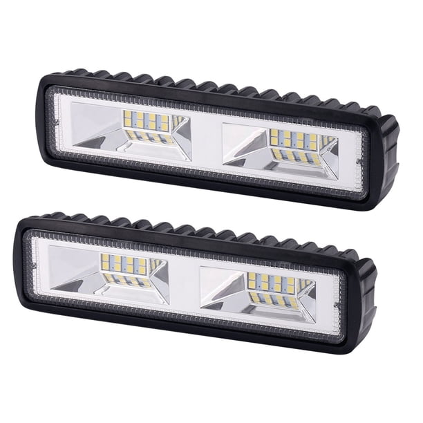 Barra De Luz De Trabajo Focos De Inundación Lámpara De Conducción Coche Todoterreno 2 Uds 12V 18W Led Vogacara VI007312-00