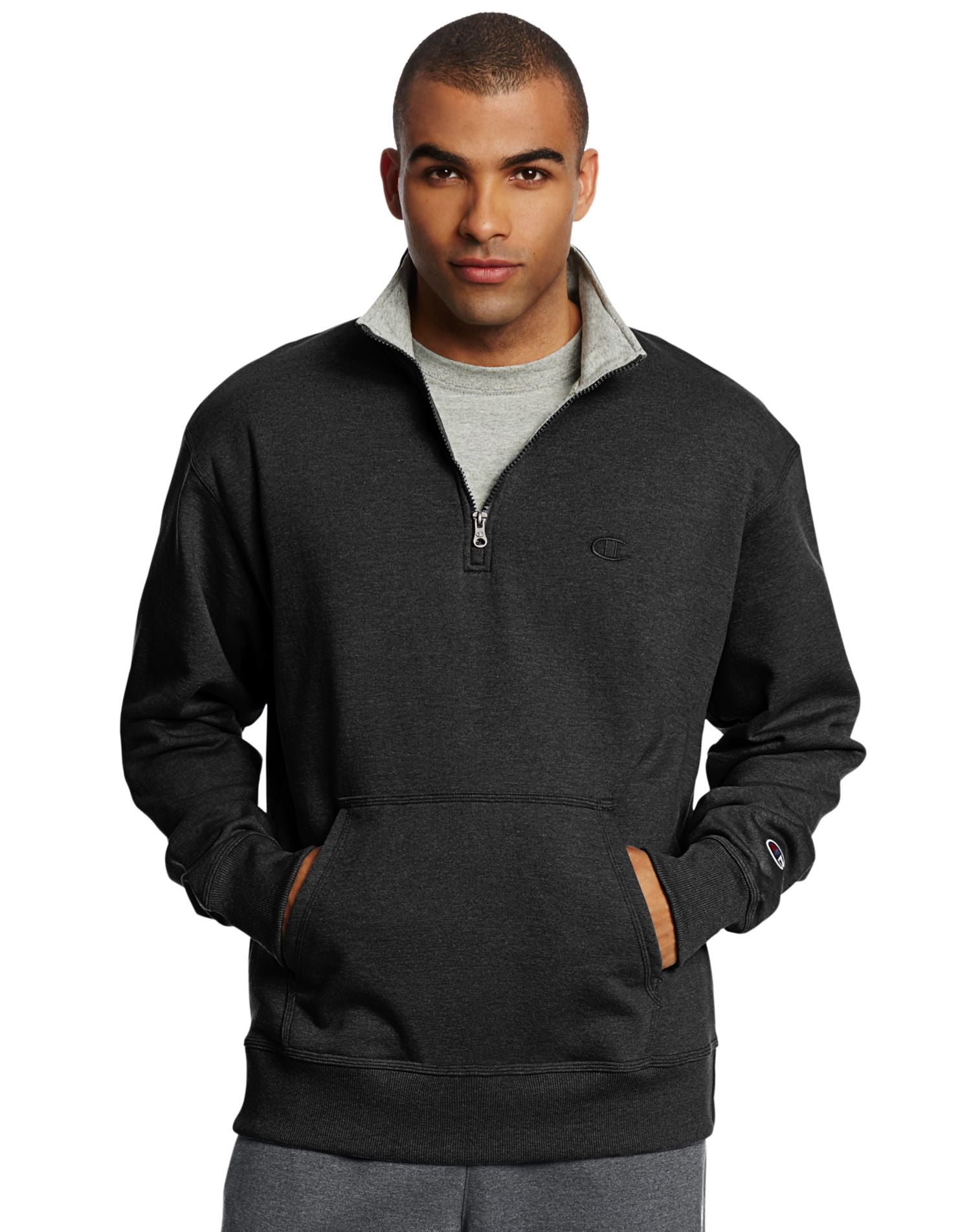 champion eco powerblend quarter zip