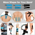 thumbnail image 3 of 2 Rolls Pack Kinesiology Tape, Athletic Kinesiology Tape for Muscle & Joints Physical Therapy Tape for Knee, Ankle, Shoulder, Back, Plantar Fasciitis, Latex Free and Water Resistant, Black, 3 of 7