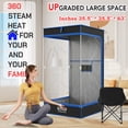 thumbnail image 7 of Portable Sauna, Sauna Tent w/ Foldable Chair for Home Spa, Black Blue, 1000 Watts, 7 of 7