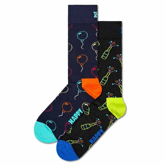 Happy Socks 2 Paquetes de Calcetines Unisex - Caja de Regalo, Colores mezclados You did it2 36-40