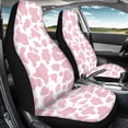 thumbnail image 2 of Jeiento Pink Cow Print Car Front Seat Covers Front Seat Cover Front Bucket Seat Covers Removable Automotive Accessories Easy to Install Fit for Cars SUV Van Sedan Trucks, 2 of 7