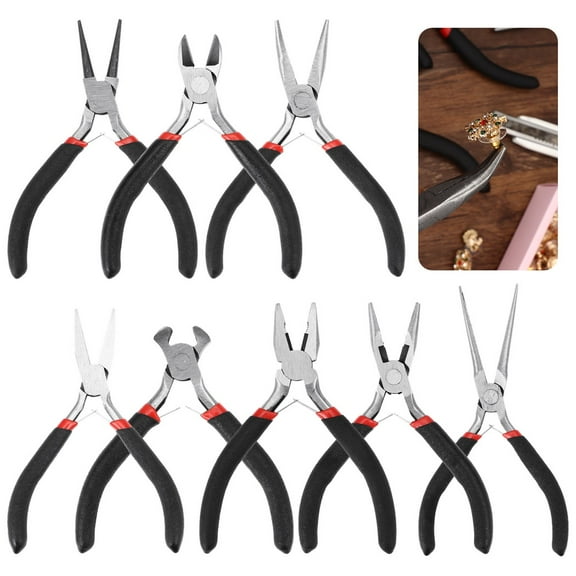 8 PCS Jewelry Making Pliers, Jewelry Making Tools, Earrings Making Pliers, Wire Cutting Stripping Pliers, Mini Jewelry Making Supplies for DIY Crafts