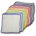 thumbnail image 2 of Pure Cotton Cleaning Cloths with Coloured Edges, 25 cm x 25 cm, 12-Pack, Multi-Purpose, Machine Washable, 2 of 5