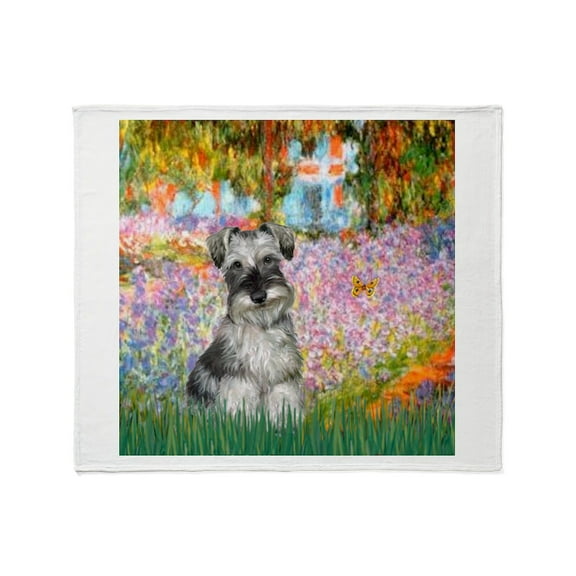CafePress - Garden / Miniature Schnauzer Throw Blanket - Soft Fleece Throw Blanket, 50"x60" for All Ages