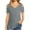 Gray, variant on Buigttklop Summer Tops for Women 2024 Plus Size Women'S Solid Shirts Cold Shoulder Tops V Neck Blouse Tunic Shirts