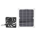 thumbnail image 1 of Solar Panel Fan, 3000 Rpm 10W 6V Simple  Silicon Plastic 10W Solar Panel Fan Kit Wide Applicability  for Greenhouse for Household, 1 of 8