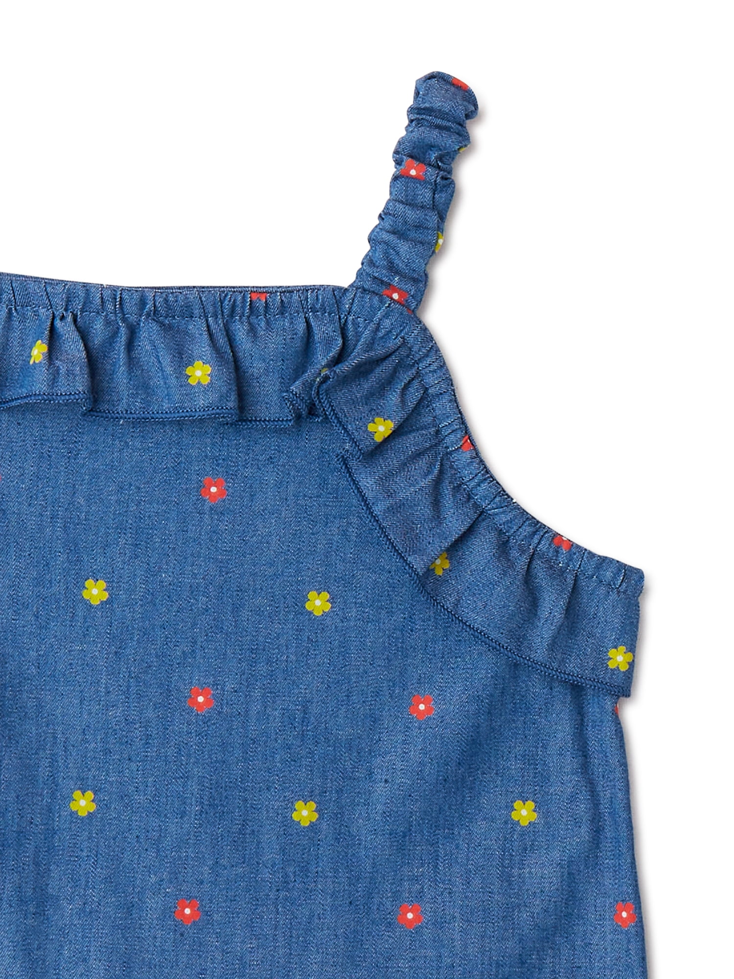 Wonder Nation Baby and Toddler Girl Tank and Shorts Outfit Set, 2-Piece, Sizes 12 Months-5T