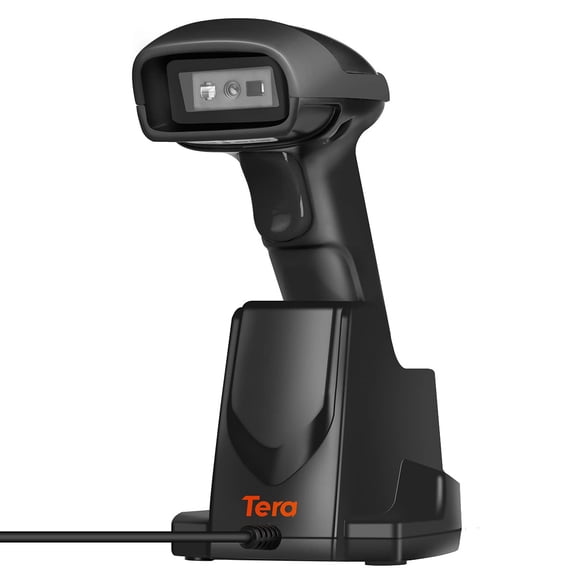 Escáner de Códigos de Barras Tera Inalámbrico 1D 2D QR con Base de Carga USB