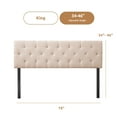 thumbnail image 2 of Rest Haven Eugene Diamond Tufted Upholstered Headboard, King/California King, Beige, 2 of 12