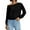 Black, variant on Women's Off The Shoulder Sweatshirt Long Sleeve Drop Shoulder Oversized Pullover Tops Fall Outfits Black L