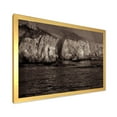thumbnail image 2 of Designart 'Gold Cliffs Over Sea In The Fog' Modern Framed Art Print, 2 of 4