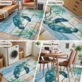 thumbnail image 5 of 3'x5' Area Rugs, Coastal Turtle Indoor Outdoor Area Rug for Living Room Bedroom, Nautical Ocean Shells Seaweeds Starfish Washable Bathroom Rugs Kitchen Floor Carpet Mats Home Decor Aesthetic, 5 of 8