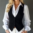 thumbnail image 4 of cocolona Blazer Waistcoat for Women Dressy Casual Sleeveless Button Down Layer Blazer For Work Office Outfits, 4 of 7