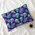 thumbnail image 7 of Pofeuu starry sky Skull flower Print Queen Pillow Cases,Pillowcases with Envelope Closure, Wrinkle, Fade and Stain Resistant Pillow Covers-20x26in（No pillow core）, 7 of 7
