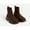 Coffee Brown, variant on Women Retro Combat Boots, Thick Heel Elastic Suede - Stylish & Comfortable Women's Boots 2026