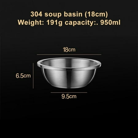 

Thick Stainless Steel Mixing Bowl Salad Food Soup Egg Beater Bowl Vegetable Fruit Cleaning Basin Tableware Kitchen Utensils