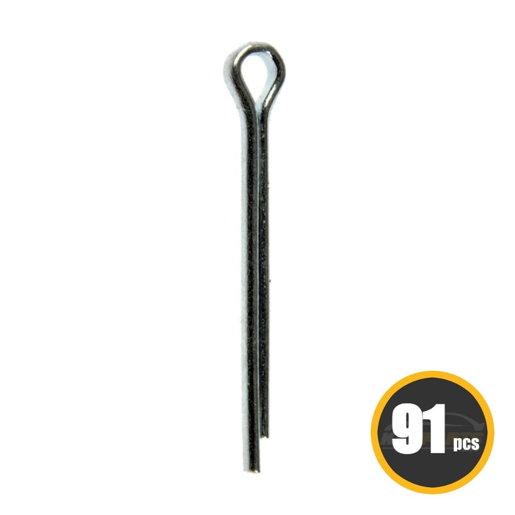KarParts360 Multi-Purpose Cotter Pin | 91 Pieces | Steel Material | Zinc-Plated/Natural Finish | Pins/Rings/Clips Fastener Category
