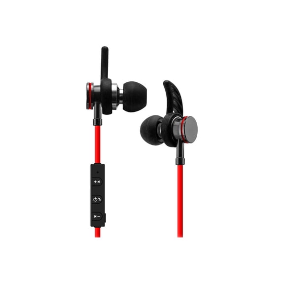 Sentry BX250RD - Earphones with mic - in-ear - Bluetooth - wireless - red