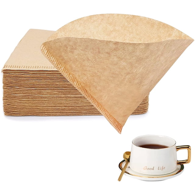 V60 Cone Coffee Filters, Set of 100, Disposable Paper Coffee Filters, Natural Paper Filters for Pour Over Coffee Dripper and Coffee Maker Natural Brown