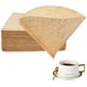 thumbnail image 1 of Filtros de café de cono V60, juego de 100, filtros de café de papel desechables, filtros de papel natural para verter sobre gotero de café y cafetera (marrón natural), 1 of 5