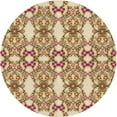 thumbnail image 1 of Ahgly Company Tapis Rond Lavable en Machine Intérieur Transitionnel Marron Clair, 3 Pieds Rond, 1 of 7