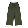 thumbnail image 7 of FAHXNVB Girls Wide Leg Pants with Pockets Drawstring Elastic Waist Solid Color Casual Pants Lightweight Loose Fit Fashion Pants 7-16 Years, 7 of 7