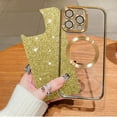 thumbnail image 3 of for iPhone 14 Pro Max 6.7" Magnetic Glitter Case, [Compatible with Magsafe] Cute Luxury Plating Bling Clear Phone Case, Full Camera Lens Protector Anti-Scratch Shockproof Protective Case-Gold, 3 of 14