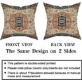 thumbnail image 3 of Aztec Terracotta Boho Throw Pillow Covers 20x20 Inch Vintage Persian Rust Retro Carpet Decorative Pillows Square Pillow Cases Farmhouse Accent Home Decor for Bedroom Couch Sofa Porch Set of 2, 3 of 6