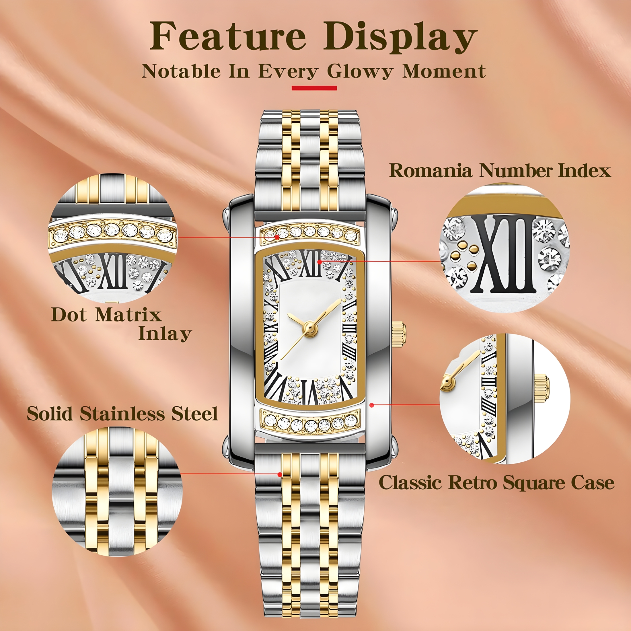 DESIGNICE Watches Women with Date Silver Stainless Steel Luxury Ladies Watches with Small Wrists Diamond for Women Waterproof Elegant Dress Quartz Analog Women's Wrist Watches