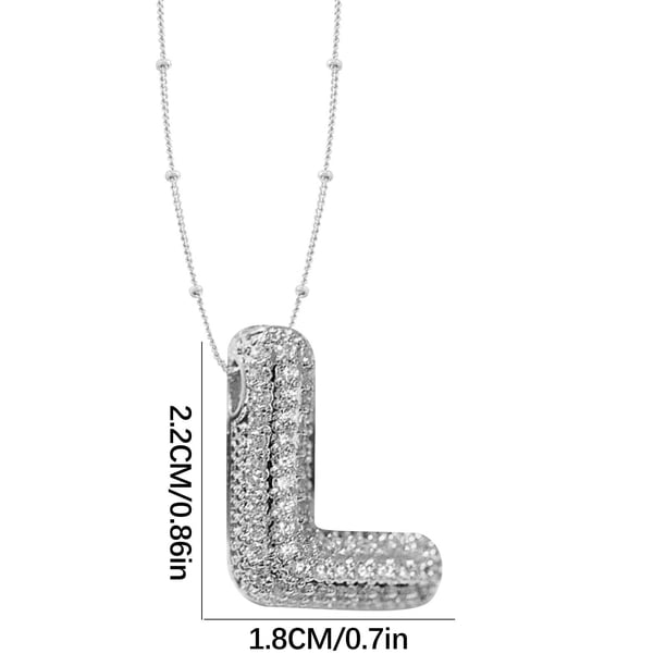 Collar Colgante de Oro Collar de Carta Incrustado con Collar de Cobre Hueco, Collar Colgante de Diamante de Carta Collar de Carta de Oro