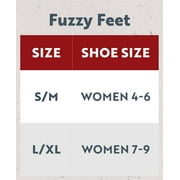 Women’s Fuzzy Slipper Socks with Grippers – Soft Microfiber Outer, Cozy Fleece Lined Indoor House Socks (Polka Dots, L/xl)