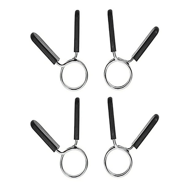 Collares de Resorte de Barra, Clip de Abrazadera de Barra 4 piezas de 25 mm de diámetro elástica para la aptitud física