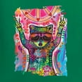 thumbnail image 2 of Dean Russo Cosmic Trash Panda Animal Lover Ladies Racerback Tank Top, Kelly, Large, 2 of 6