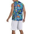 thumbnail image 2 of Honeii Hawaiian Style print basktball shirt for men and women, Unisex basketball jersey for Theme party-XX-Large, 2 of 6