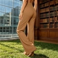 thumbnail image 4 of Women's High Waisted Flare Pants Slim Fit Bell Bottom Dress Pants Flattering Elegant Work Office Business Casual Trousers Stretchy Yoga Slacks Long Bottoms, 4 of 6