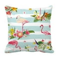 thumbnail image 1 of EREHome Flamingo Bird and Tropical Flowers Pillow Case Cover Set 18x18 Inch, 1 of 1