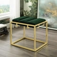 thumbnail image 2 of Posh Living Markus Modern Tufted Velvet Ottoman in Green/Gold, 2 of 8
