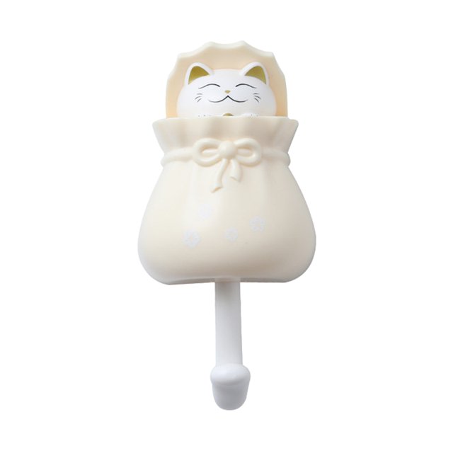 Gancho Para Llaves De Gato Gancho creativo para llaves de gato Colgadores de puerta de dormitorio sin costuras Gancho de pared amarillo Ehuebsd Libre de BPA