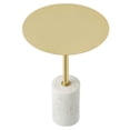 thumbnail image 3 of Mesa Lateral Modway EEI-6605-WHI-BRA Base de Mármol 36x36x51 cm, 3 of 9
