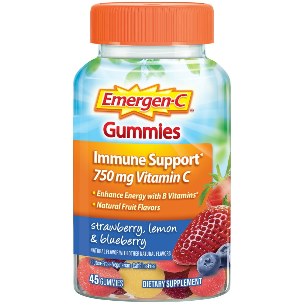 EmergenC 750mg Vitamin C Gummies for Adults, Immunity Supplements