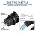 thumbnail image 3 of 12-24V 4 Gang Toggle Blue LED Rocker Switch Panel Circuit Breaker Waterproof for Car Marine Boat, 3 of 5