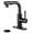 Matte Black, variant on Bathroom Faucet with Pull Out Sprayer, Brushed Nickel Single Handle Bathroom Faucet for 1 or 3 Hole Bathroom Sink, Pull Down Bathroom Sink Faucet with Rotatable Spout Pop Up Drain