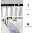 thumbnail image 3 of Sage Green Plant Shower Curtain Set, Upward Growing Botanical Leaf Shower Curtains for Bathroom Floral Bathroom Decor Thick Fabric-72" x 72", 3 of 6